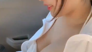 Cute Japanese girl has her cleavage filmed showing big boobs - @chitose_yoshino (ちとせ よしの)